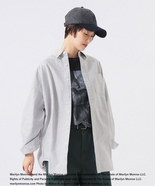 BEAMS BOY(ビームスボーイ)の「ビック ボタンダウン シャツ(シャツ/ブラウス・レディース・オレンジ/グリーン/ブラウン・1/2)」の1枚目の写真