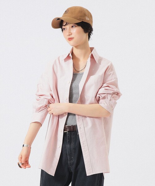 BEAMS BOY(ビームスボーイ)の「ビック ボタンダウン シャツ(シャツ/ブラウス・レディース・オレンジ/グリーン/ブラウン・1/2)」の12枚目の写真