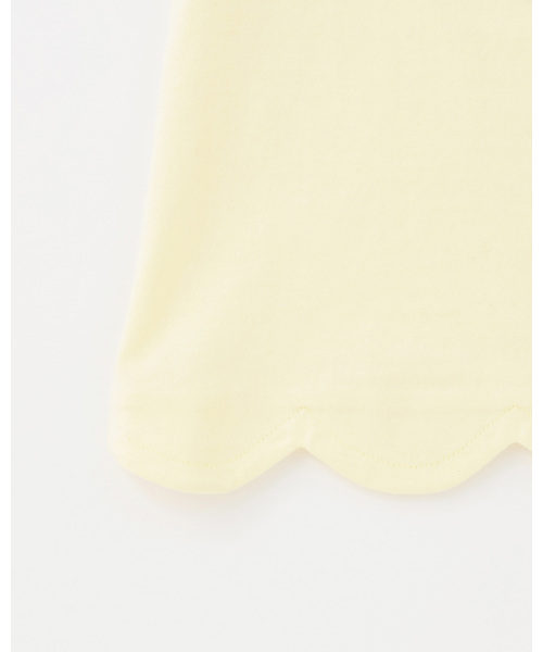 mezzo piano(メゾピアノ)の「【ポムポムプリン】裾スカラップ パフスリーブTシャツ(Tシャツ/カットソー・キッズ・オフホワイト・140cm/130cm/120cm)」の6枚目の写真