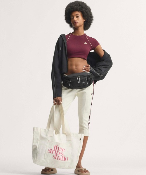 adidas(アディダス)の「adidas OG SPORT T-SHIRTS BRA / アディダス オリジナルス スポーツ SST ブラTシャツ(Tシャツ/カットソー・レディース・マルーン・S/M/L)」の10枚目の写真