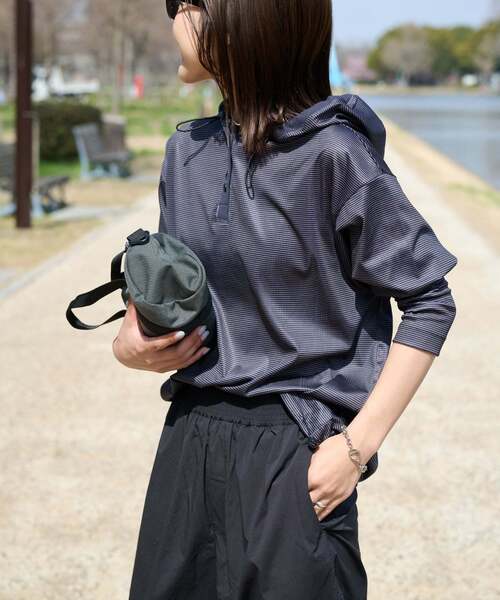 OUTDOOR PRODUCTS（アウトドアプロダクツ）の「miller ex Swim Rash gard hoody（Tシャツ/カットソー・レディース・ブラック/ブルー系その他/グリーン/アイボリー・SMALL/MEDIUM）」の21枚目の写真