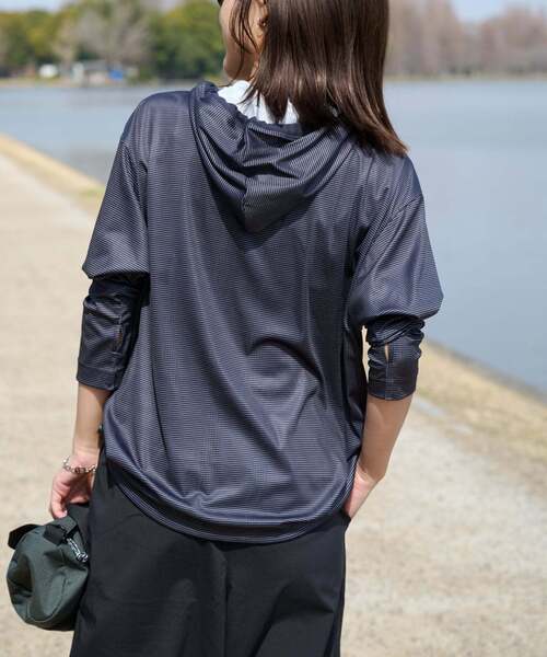 OUTDOOR PRODUCTS（アウトドアプロダクツ）の「miller ex Swim Rash gard hoody（Tシャツ/カットソー・レディース・ブラック/ブルー系その他/グリーン/アイボリー・SMALL/MEDIUM）」の19枚目の写真