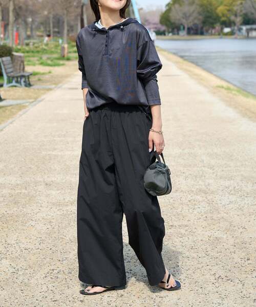 OUTDOOR PRODUCTS（アウトドアプロダクツ）の「miller ex Swim Rash gard hoody（Tシャツ/カットソー・レディース・ブラック/ブルー系その他/グリーン/アイボリー・SMALL/MEDIUM）」の16枚目の写真