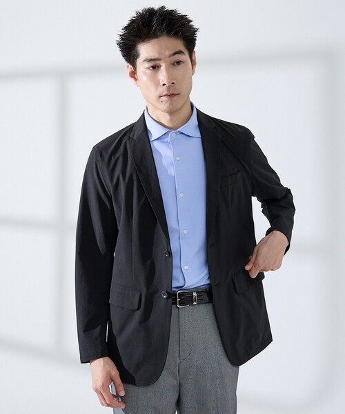 ABAHOUSE GRAY（アバハウスグレイ）の「【ON/OFF兼用】シルキー マイクロカノコ 半袖シャツ（シャツ/ブラウス・メンズ・ホワイト/サックスブルー/グレイッシュベージュ/グレイッシュブルー・44/46/48/50）」の10枚目の写真