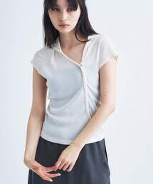 CODE A | soft button hood tee(Tシャツ/カットソー)