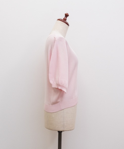 CLETTE（クレット）の「CLETTEオリジナルシアーサマーニット（ニット/セーター・レディース・オフホワイト/ピンク・4L/3L/LL）」の10枚目の写真