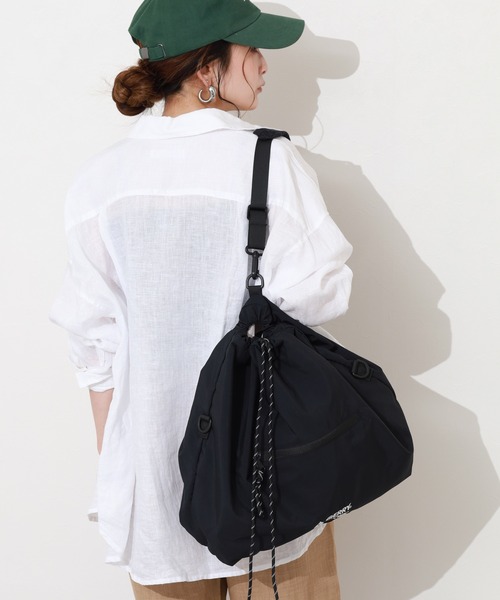GERRY(ジェリー)の「GERRY 撥水加工 軽量 3WAY マルチ ナップサック リュックサック ショルダーバッグ 男女兼用(ショルダーバッグ・メンズ・ブラック・FREE)」の14枚目の写真
