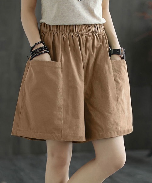 Flugge(フラッジー)の「ウエストゴムハーフパンツ(その他パンツ・レディース・ブラック/ブラウン・MEDIUM/LARGE)」の2枚目の写真