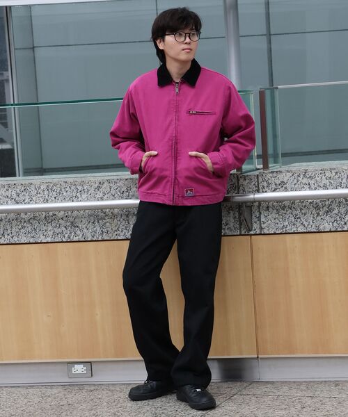 BEN DAVIS(ベンデイビス)の「【BEN DAVIS(ベンデイビス)】ZIP FRONT TRUCKER JACKET / トラッカージャケット コーデュロイ衿 ショート丈 中綿キルティング アウター ユニセックス(ブルゾン・メンズ・ブラック/ネイビー/ピンク系その他/その他1/サンドベージュ・LARGE/MEDIUM/X-LARGE)」の7枚目の写真