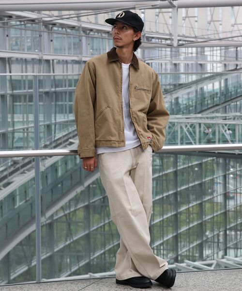 BEN DAVIS(ベンデイビス)の「【BEN DAVIS(ベンデイビス)】ZIP FRONT TRUCKER JACKET / トラッカージャケット コーデュロイ衿 ショート丈 中綿キルティング アウター ユニセックス(ブルゾン・メンズ・ブラック/ネイビー/ピンク系その他/その他1/サンドベージュ・LARGE/MEDIUM/X-LARGE)」の13枚目の写真