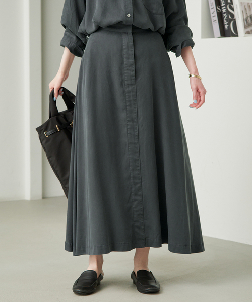 SLOBE IENA（スローブイエナ）の「《シリーズあり/セットアップ可/》製品染め スカート（スカート・レディース・ブラウン/グレー・36/38）」の7枚目の写真