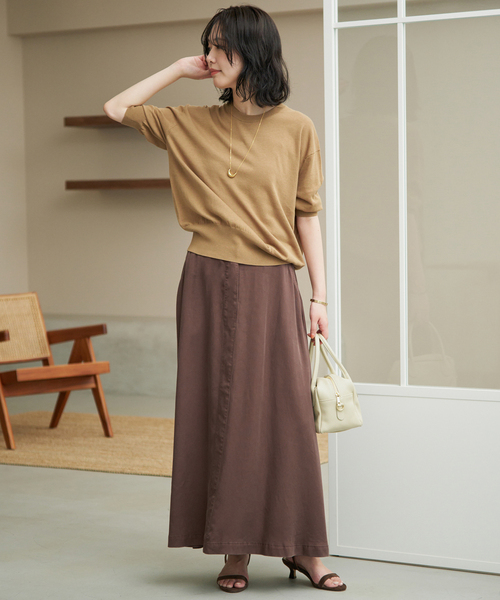 SLOBE IENA（スローブイエナ）の「《シリーズあり/セットアップ可/》製品染め スカート（スカート・レディース・ブラウン/グレー・36/38）」の10枚目の写真