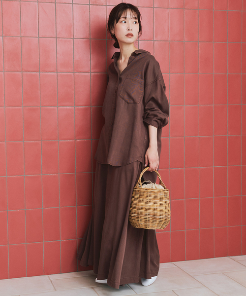 SLOBE IENA（スローブイエナ）の「《シリーズあり/セットアップ可/》製品染め スカート（スカート・レディース・ブラウン/グレー・36/38）」の17枚目の写真