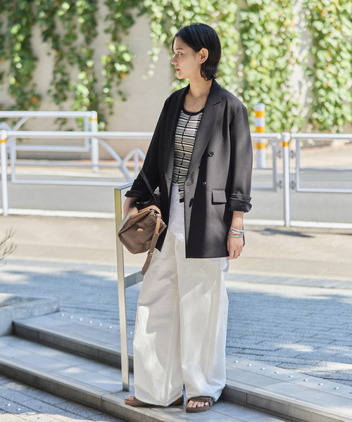 JOURNAL STANDARD(ジャーナルスタンダード)の「《追加》ライクストレッチジャケット(テーラードジャケット・レディース・チョコ/ブラック/チャコールグレー・38/36)」の4枚目の写真