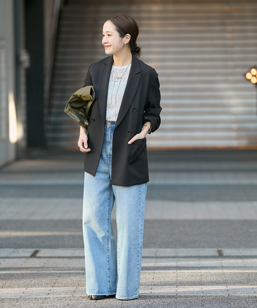 JOURNAL STANDARD(ジャーナルスタンダード)の「《追加》ライクストレッチジャケット(テーラードジャケット・レディース・チョコ/ブラック/チャコールグレー・38/36)」の5枚目の写真