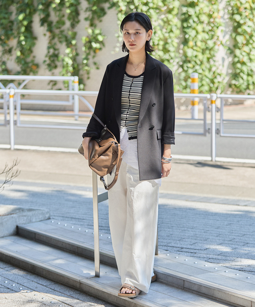 JOURNAL STANDARD(ジャーナルスタンダード)の「《追加》ライクストレッチジャケット(テーラードジャケット・レディース・チョコ/ブラック/チャコールグレー・38/36)」の12枚目の写真