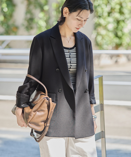 JOURNAL STANDARD(ジャーナルスタンダード)の「《追加》ライクストレッチジャケット(テーラードジャケット・レディース・チョコ/ブラック/チャコールグレー・38/36)」の15枚目の写真
