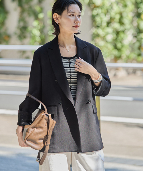 JOURNAL STANDARD(ジャーナルスタンダード)の「《追加》ライクストレッチジャケット(テーラードジャケット・レディース・チョコ/ブラック/チャコールグレー・38/36)」の17枚目の写真