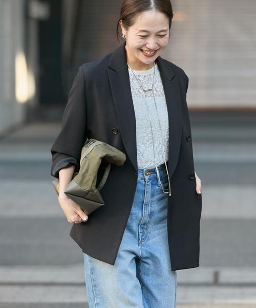 JOURNAL STANDARD(ジャーナルスタンダード)の「《追加》ライクストレッチジャケット(テーラードジャケット・レディース・チョコ/ブラック/チャコールグレー・38/36)」の20枚目の写真
