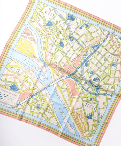 manipuri(マニプリ)の「<manipuri> 【別注】FUTAKOTAMAGAWA MAP SCARF / フタコタマガワマップスカーフ(バンダナ/スカーフ・レディース・ベージュ・FREE)」の10枚目の写真