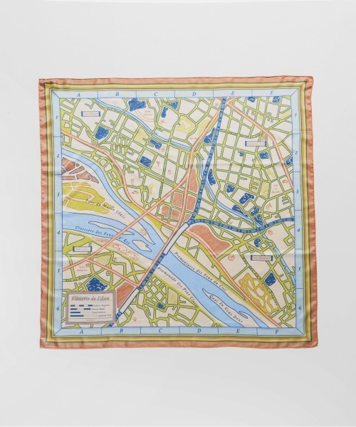 manipuri(マニプリ)の「<manipuri> 【別注】FUTAKOTAMAGAWA MAP SCARF / フタコタマガワマップスカーフ(バンダナ/スカーフ・レディース・ベージュ・FREE)」の2枚目の写真