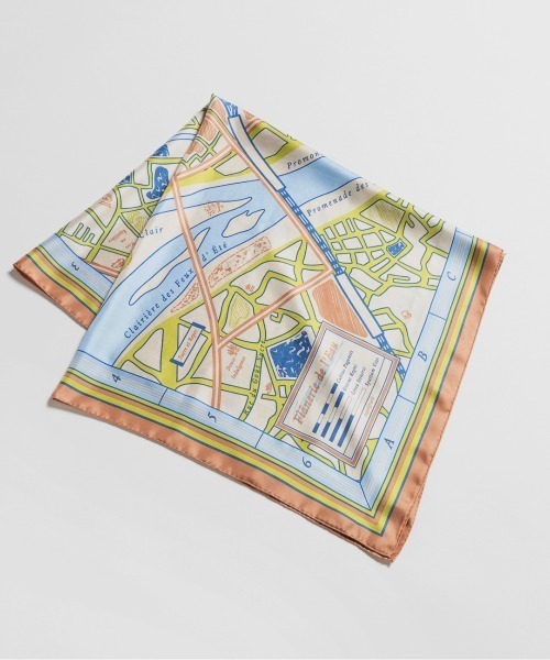 manipuri(マニプリ)の「<manipuri> 【別注】FUTAKOTAMAGAWA MAP SCARF / フタコタマガワマップスカーフ(バンダナ/スカーフ・レディース・ベージュ・FREE)」の8枚目の写真