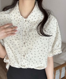 Cham. | 花柄コットンブラウス(Tシャツ/カットソー)