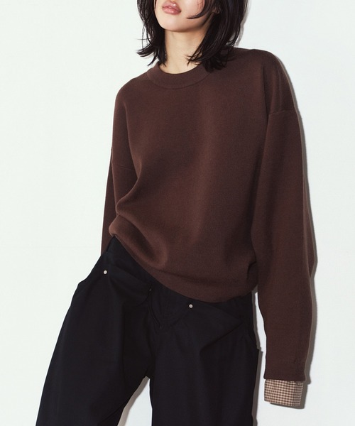 Knuth Marf（クヌースマーフ）の「【Knuth Marf】2way cuffs nomcore knit KM26EAG01（ニット/セーター・レディース・ピンク/グレー/ブラウン/ブラック・FREE）」の3枚目の写真
