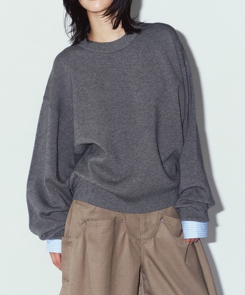 Knuth Marf（クヌースマーフ）の「【Knuth Marf】2way cuffs nomcore knit KM26EAG01（ニット/セーター・レディース・ピンク/グレー/ブラウン/ブラック・FREE）」の2枚目の写真