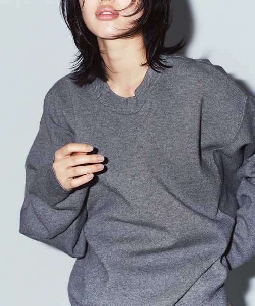 Knuth Marf（クヌースマーフ）の「【Knuth Marf】2way cuffs nomcore knit KM26EAG01（ニット/セーター・レディース・ピンク/グレー/ブラウン/ブラック・FREE）」の13枚目の写真
