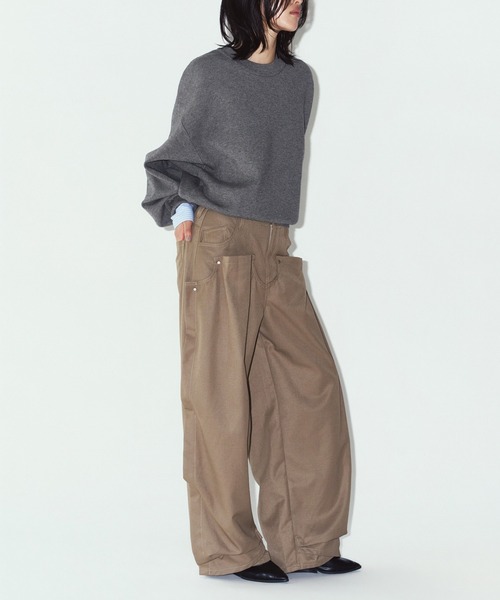 Knuth Marf（クヌースマーフ）の「【Knuth Marf】2way cuffs nomcore knit KM26EAG01（ニット/セーター・レディース・ピンク/グレー/ブラウン/ブラック・FREE）」の18枚目の写真