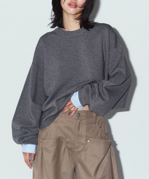 Knuth Marf（クヌースマーフ）の「【Knuth Marf】2way cuffs nomcore knit KM26EAG01（ニット/セーター・レディース・ピンク/グレー/ブラウン/ブラック・FREE）」の14枚目の写真
