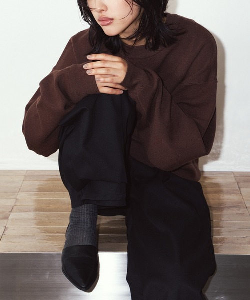 Knuth Marf（クヌースマーフ）の「【Knuth Marf】2way cuffs nomcore knit KM26EAG01（ニット/セーター・レディース・ピンク/グレー/ブラウン/ブラック・FREE）」の22枚目の写真