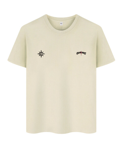 CROSSDOT（クロスドット）の「ブラックマーク 半袖Tシャツ 10カラー [CRSE_9102]（Tシャツ/カットソー・メンズ・ホワイト/ブラック/ベージュ/ネイビー/グレー/レッド/カーキ/ピンク/アイボリー/バイオレット・MEDIUM/LARGE/X-LARGE/2XL/4XL/3XL）」の5枚目の写真