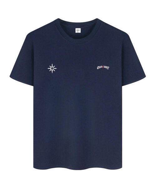 CROSSDOT（クロスドット）の「ブラックマーク 半袖Tシャツ 10カラー [CRSE_9102]（Tシャツ/カットソー・メンズ・ホワイト/ブラック/ベージュ/ネイビー/グレー/レッド/カーキ/ピンク/アイボリー/バイオレット・MEDIUM/LARGE/X-LARGE/2XL/4XL/3XL）」の7枚目の写真