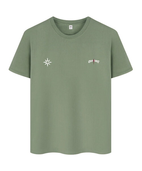CROSSDOT（クロスドット）の「ブラックマーク 半袖Tシャツ 10カラー [CRSE_9102]（Tシャツ/カットソー・メンズ・ホワイト/ブラック/ベージュ/ネイビー/グレー/レッド/カーキ/ピンク/アイボリー/バイオレット・MEDIUM/LARGE/X-LARGE/2XL/4XL/3XL）」の6枚目の写真