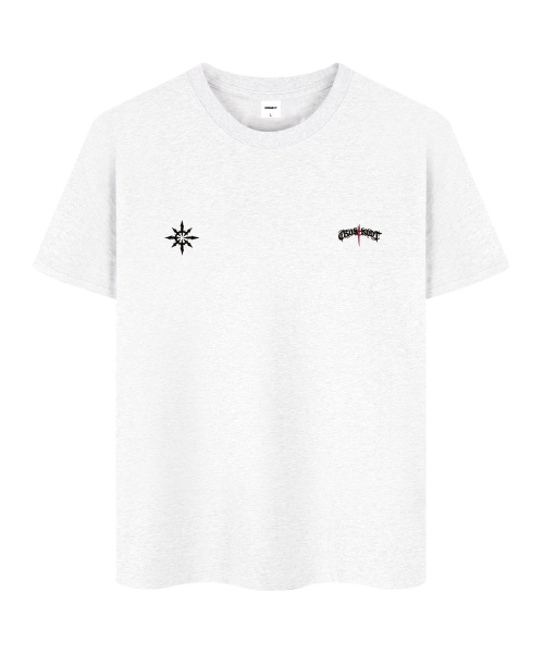 CROSSDOT（クロスドット）の「ブラックマーク 半袖Tシャツ 10カラー [CRSE_9102]（Tシャツ/カットソー・メンズ・ホワイト/ブラック/ベージュ/ネイビー/グレー/レッド/カーキ/ピンク/アイボリー/バイオレット・MEDIUM/LARGE/X-LARGE/2XL/4XL/3XL）」の12枚目の写真