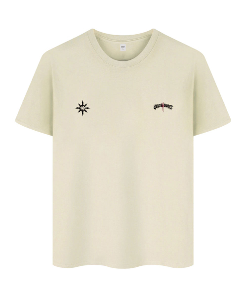 CROSSDOT（クロスドット）の「ブラックマーク 半袖Tシャツ 10カラー [CRSE_9102]（Tシャツ/カットソー・メンズ・ホワイト/ブラック/ベージュ/ネイビー/グレー/レッド/カーキ/ピンク/アイボリー/バイオレット・MEDIUM/LARGE/X-LARGE/2XL/4XL/3XL）」の14枚目の写真