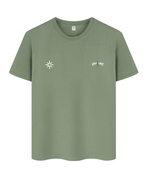 CROSSDOT（クロスドット）の「ブラックマーク 半袖Tシャツ 10カラー [CRSE_9102]（Tシャツ/カットソー・メンズ・ホワイト/ブラック/ベージュ/ネイビー/グレー/レッド/カーキ/ピンク/アイボリー/バイオレット・MEDIUM/LARGE/X-LARGE/2XL/4XL/3XL）」の16枚目の写真