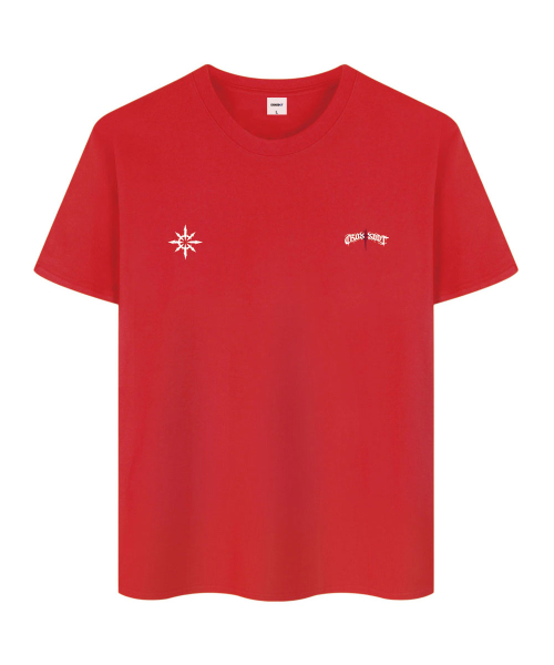 CROSSDOT（クロスドット）の「ブラックマーク 半袖Tシャツ 10カラー [CRSE_9102]（Tシャツ/カットソー・メンズ・ホワイト/ブラック/ベージュ/ネイビー/グレー/レッド/カーキ/ピンク/アイボリー/バイオレット・MEDIUM/LARGE/X-LARGE/2XL/4XL/3XL）」の17枚目の写真