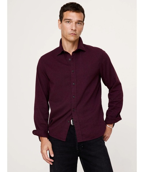Banana Republic(バナナリパブリック)の「スタンダードフィット ライトウェイト フランネルシャツ(シャツ/ブラウス・メンズ・ブルー系その他/バーガンディー/ネイビー/ライトブルー/ベージュ/ブラウン・S/M/L/XL)」の1枚目の写真