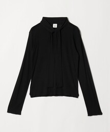 ＜6(ROKU)＞コットンリブ タイ ロングスリーブ トップス