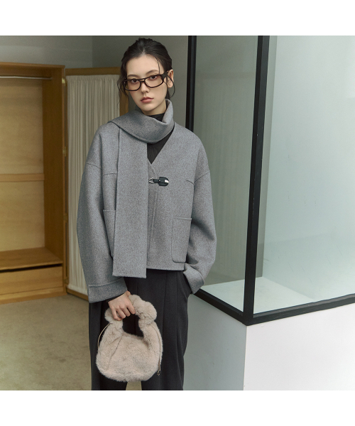 LAP（ラップ）の「POPPING FUR SHOULDER BAG AR7ABA02（トートバッグ・レディース・イエロー/グレイッシュベージュ/アイボリー・FREE）」の8枚目の写真