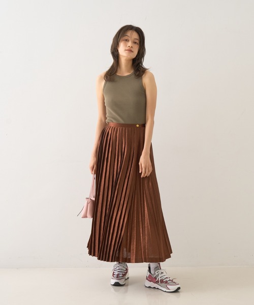 DESIGNWORKS(デザインワークス)の「テレコアメスリタンクトップ(Tシャツ/カットソー・レディース・カーキ・38)」の9枚目の写真