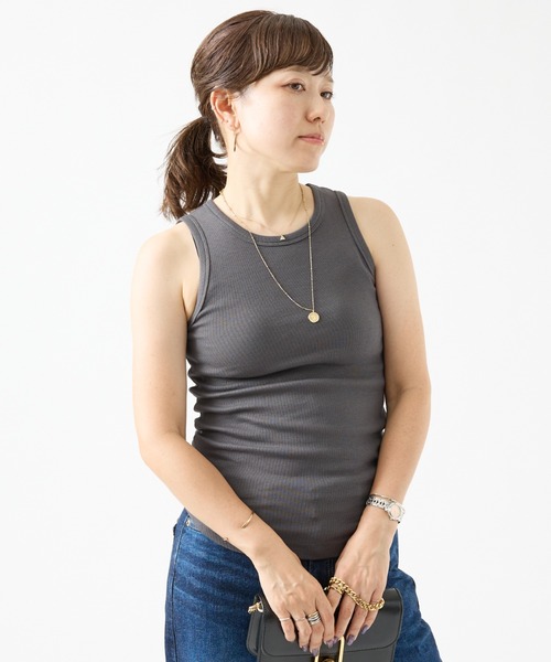 DESIGNWORKS(デザインワークス)の「テレコアメスリタンクトップ(Tシャツ/カットソー・レディース・カーキ・38)」の16枚目の写真