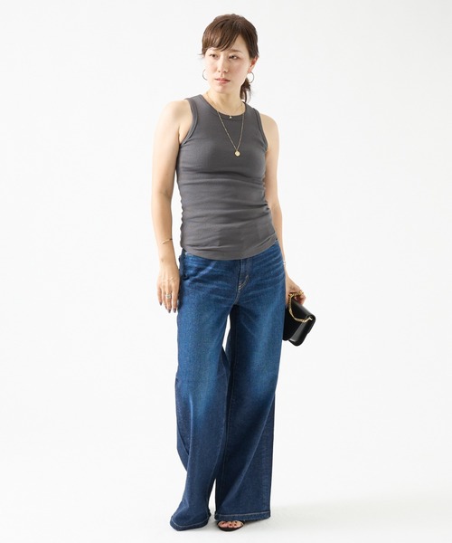 DESIGNWORKS(デザインワークス)の「テレコアメスリタンクトップ(Tシャツ/カットソー・レディース・カーキ・38)」の17枚目の写真
