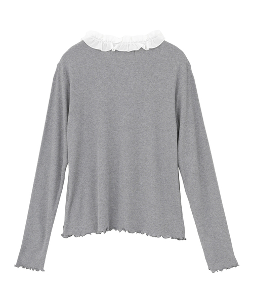 Tiara(ティアラ)の「【Bilitis dix-sept ans/ビリティス・ディセッタン】Frill Collar Cardigan(カーディガン/ボレロ・レディース・グレー・36)」の2枚目の写真