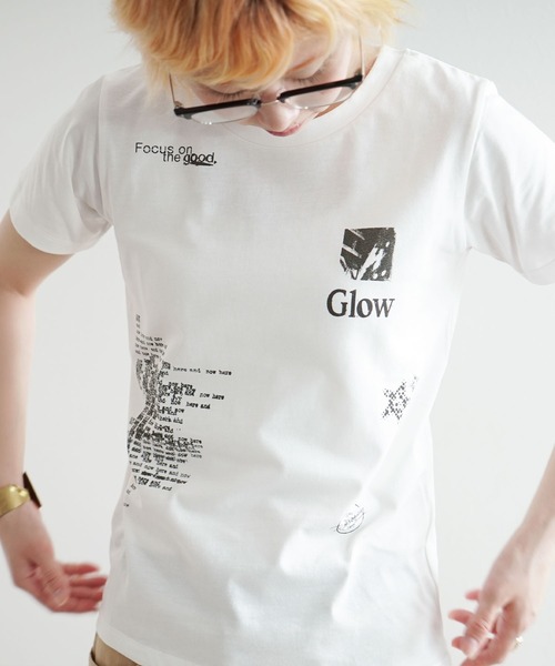 e-zakkamania stores（イーザッカマニアストアーズ）の「ランダムグラフィックプリント クルーネックTシャツ（Tシャツ/カットソー・レディース・オフホワイト・フリー）」の7枚目の写真