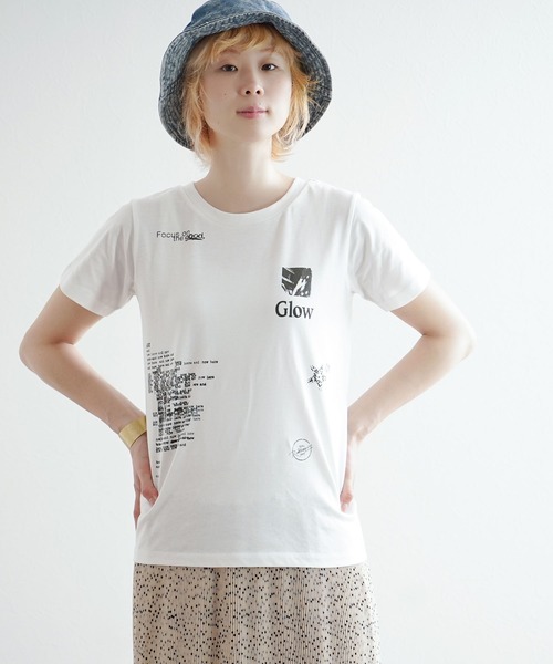 e-zakkamania stores（イーザッカマニアストアーズ）の「ランダムグラフィックプリント クルーネックTシャツ（Tシャツ/カットソー・レディース・オフホワイト・フリー）」の10枚目の写真