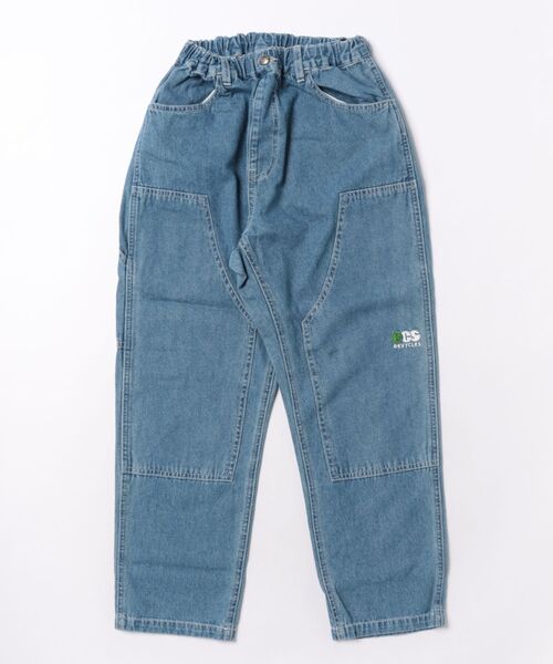 GROOVY COLORS(グルービーカラーズ)の「8oz Denim SNOOPY Work Pants(デニムパンツ・キッズ・ブルー・135cm)」の1枚目の写真